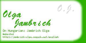 olga jambrich business card